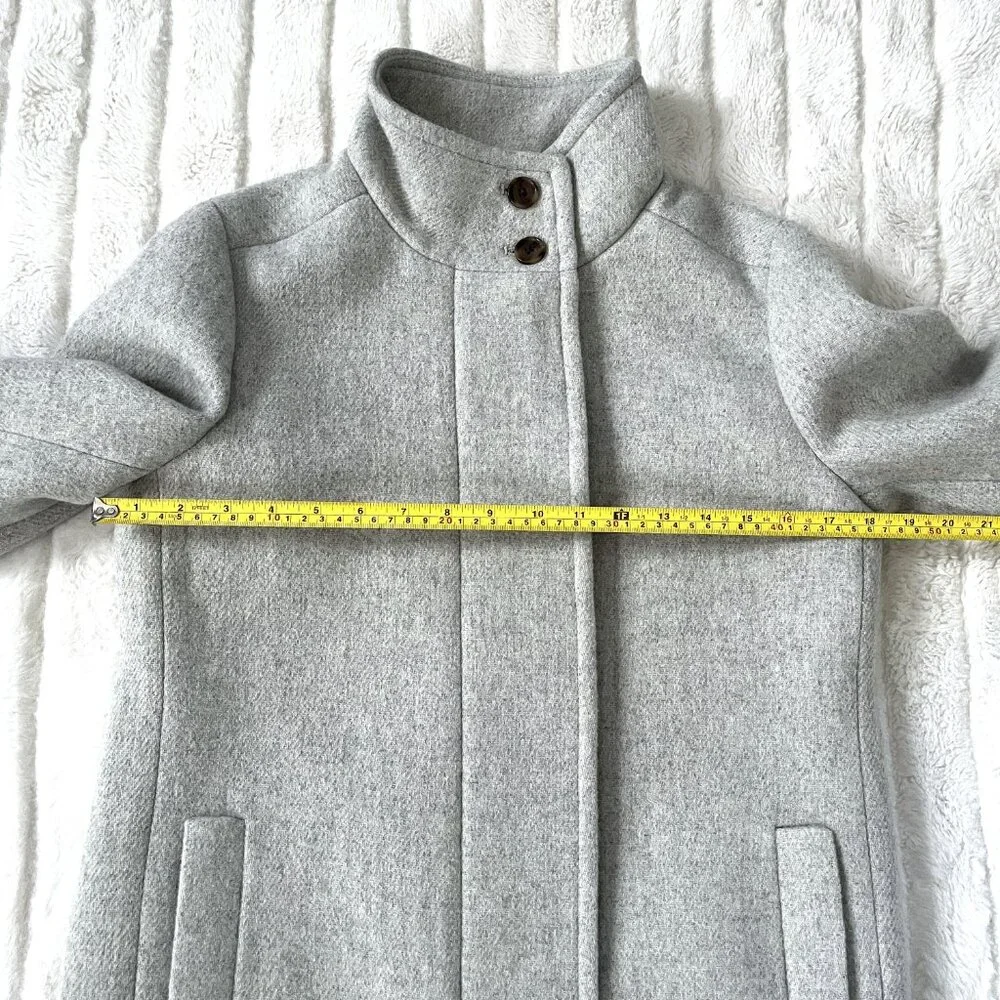 NWT J. Crew Wool-Blend City Coat Peacoat (Gray) 0